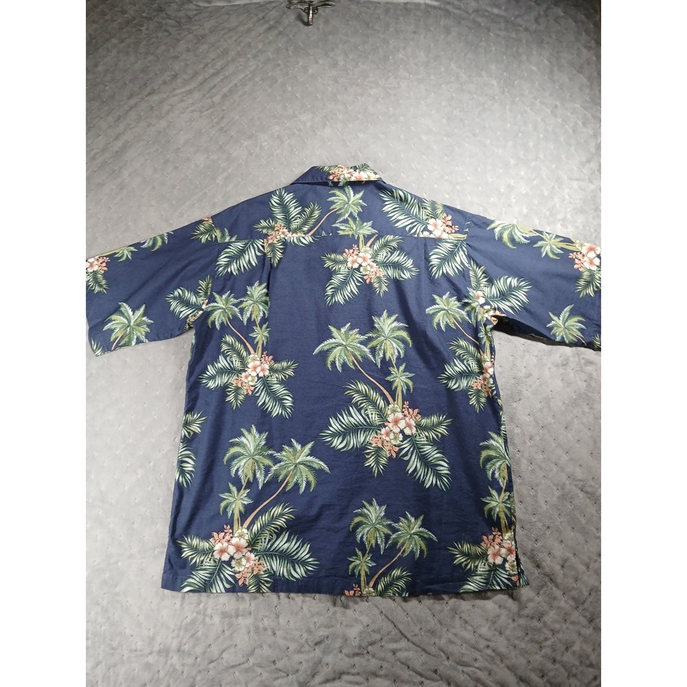 BC Collection Nautical Button Down Shirt Mens 2XL XXL Blue Anchor Ship Wheel - Picture 7 of 7